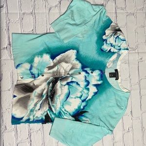 White House Black Market Floral Cardigan